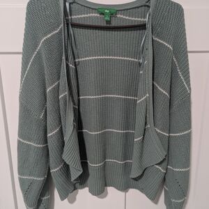 Dip Women's Sage and White Knit Cardigan